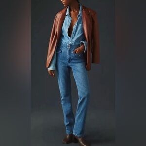 Anthropologie Maeve Bombshell Slim Straight Denim Jeans Size 27